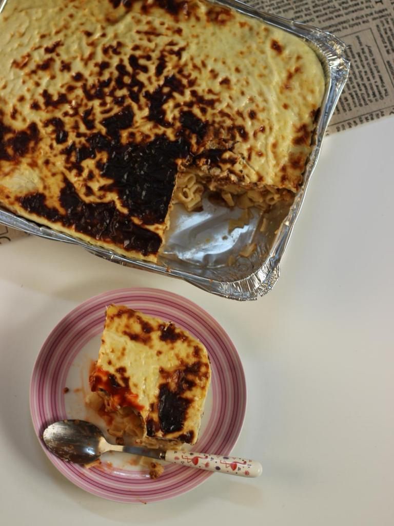 مكرونة بالبشاميل لحمه أو دجاج