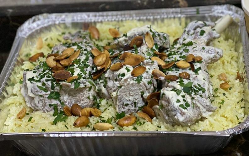 منسف اردني بالجميد ولبن لحم حسب طلبكم