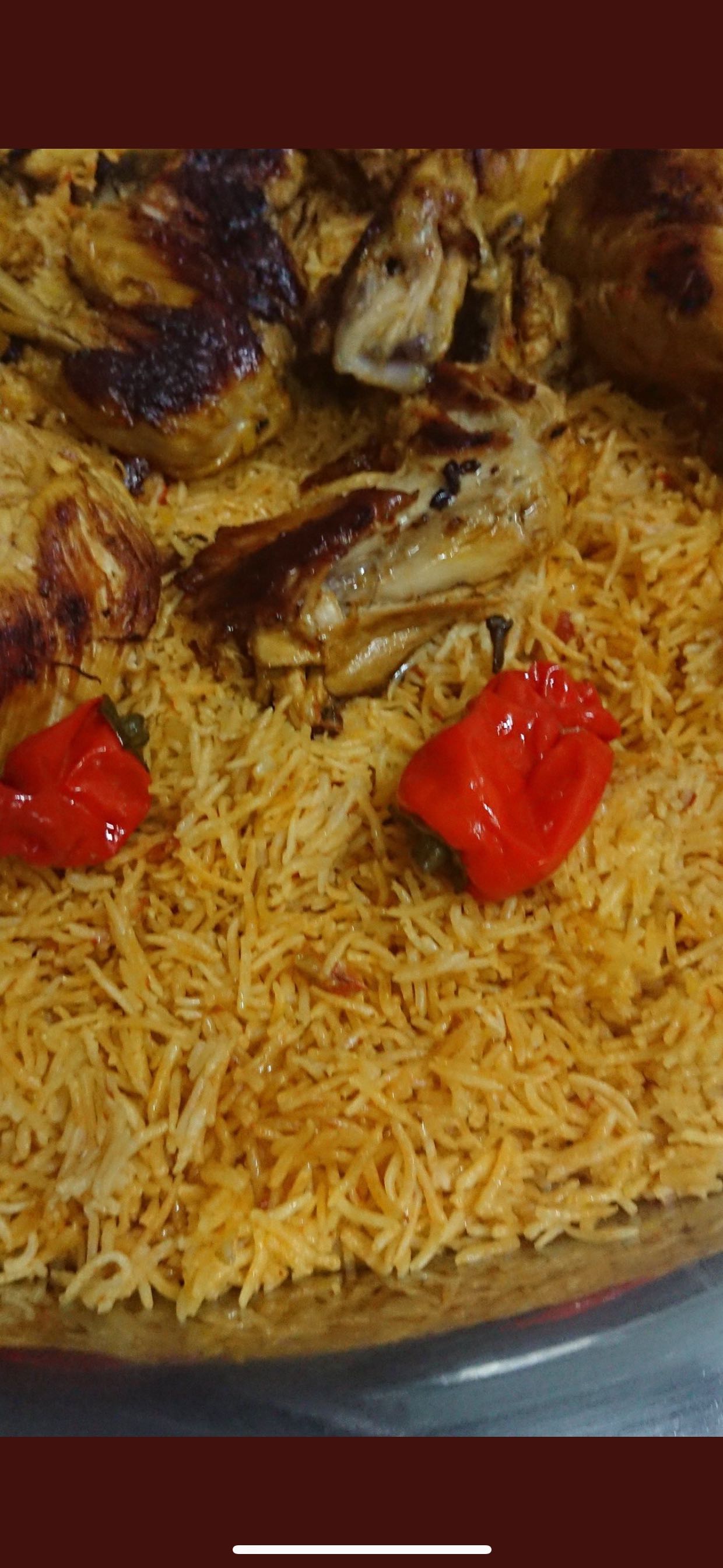 كبسة دجاج حمراء