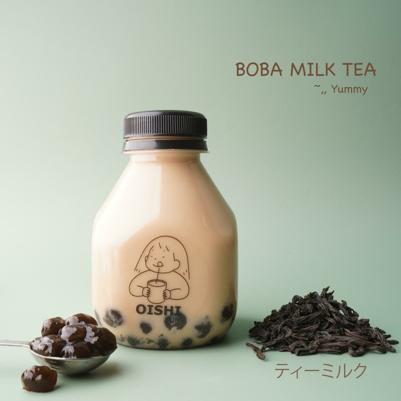 milke tea bubble شاي حليب مع التابيوكا المكرملة