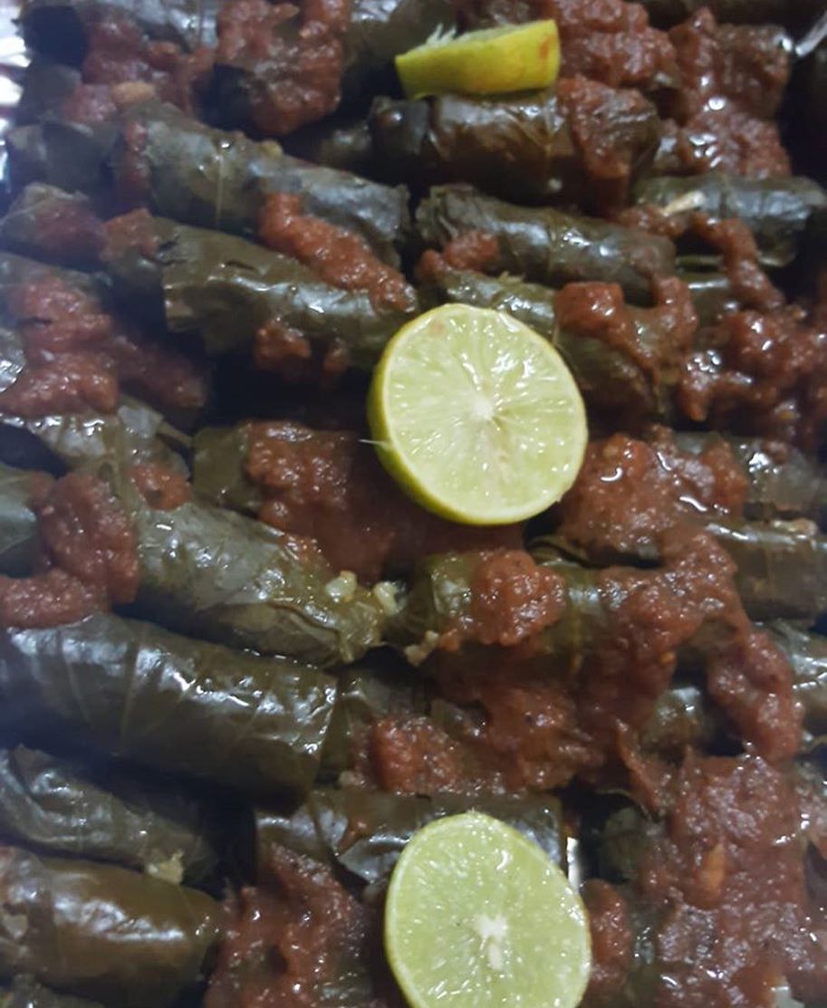 وهنا ورق عنب بالصوص سبايسي ❤️❤️
