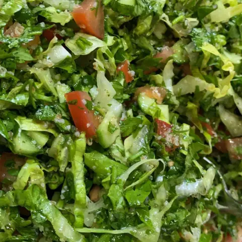 تبولة(سلطة التبولة) الصحن الكبير ب 30غرقان ليمون 🍋وزيت زيتون