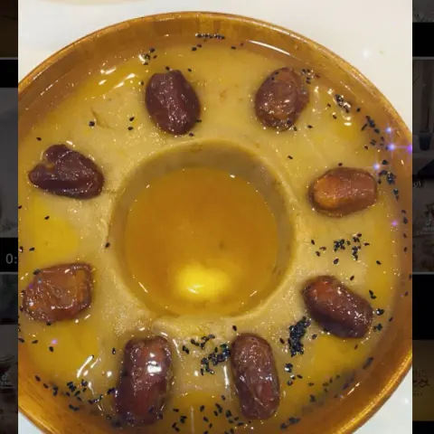 عريكة بالسمن والعسل مزينه بالتمر
