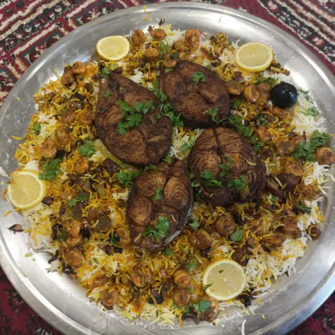 سمك كنعد مع ربيان