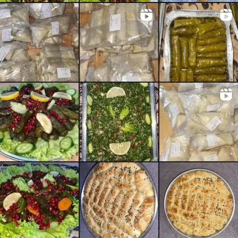 مفرزنات ورق عنب /سمبوسك لحم / دجاج /جبن/ سبرينغ رول /كبة