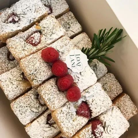 •Raspberry and Pistachio mini loafs•