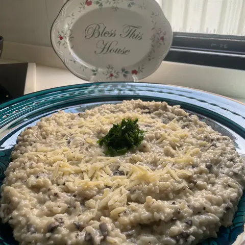 رريزوتو بالمشروم والبارميزان