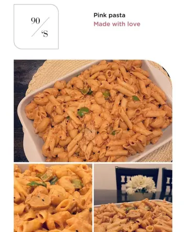 من أطباقنا ( بِنك باستا ) صنعت بحب نستقبل طلباتكم