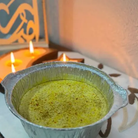كرملة هيل وزعفران 🍮الطعم لايوصف لازم تجربونها وتحكمون كريميه مثل الغيمة باردة 😍