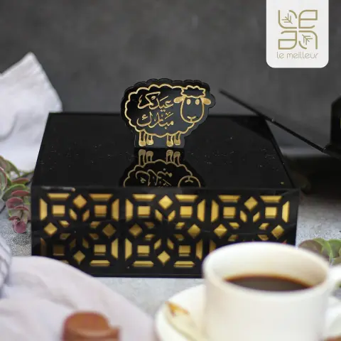 ‏جديدنا صينية العيد باللون الأسود تحتوي على نصف كيلو شوكولاته ،السعر / ١٨٠ ريال ‏#eid #عيدكم_مبارك #عيد_سعيد #عيد_الاضحى #عيديات ‏#lemeilleur