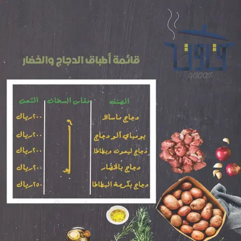 قائمة أطباق الدجاج والخضار .. . . هناء وعافية مقدماً ..