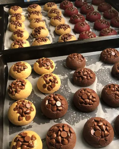 كوكيز كلاسيك ورد ڤيلڤيت وشكولاتة #بحشوة الجالكسي والكندر
