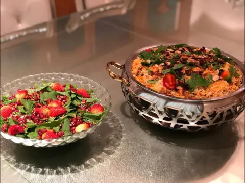 سلطه الجرجير ، برياني دجاج #سدو