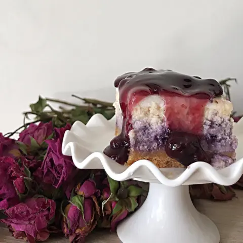 Blueberry cheesecake #cheese#cake#sweet#home made#حلا#شيزكيك#جمعة#اصحاب
