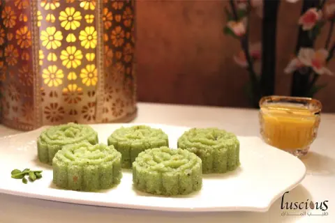 كيكة بسبوسة الفستق بأربع حشوات مختلفة✨بحشوة القشطة او النوتيلا او اللوتس او الكراميل