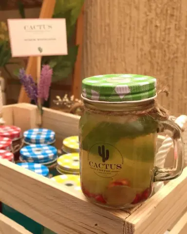 Iced mini mojito . #mojito #coffee #riyadh #chalet #summer #cactus