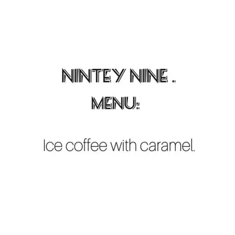 “ Our menu.