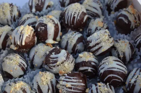 Lots of peanut butter truffles Taken by the amazing partner to TastyBites