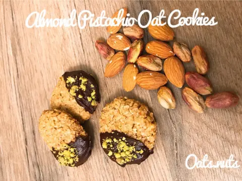 Almond Pistachio Oat Cookies كوكيز الشوفان بالفستق و اللوز