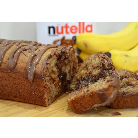 Nutella banana bread .. Available for pick after 3 p.m. متوفره للاستلام بعد السعاعه ٣