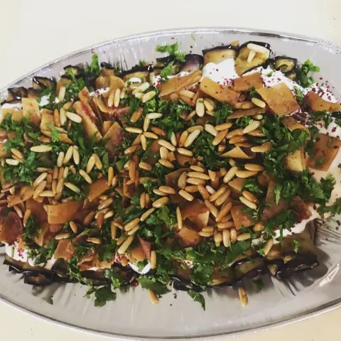 سلطة لفائف الباذنجان طلبية زبونه