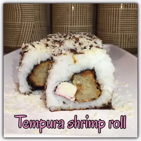 Tempura Shrimp Roll تيمبورا شرمب رول (أرز + ربيان مقرمش+ كراب) مغطى برقائق التمبورا والصويا عدد القطع ٨ السعر ٥٨ #سوشي #لذيذ #متميز #رائع #sushi #الدمام #الخبر #يمي_يمي #delicious #سوشي #لذيذ #كوريا #كوري #اليابان #شوبستيكس #يمي #صوص #حفله #عزيمه #زواره #بارتي #صديقات #اهل #الدمام #الخبر #تمبورا #sushi_house #ادمان #عشاق_السوشي#فجل_اصفر #كرانشي#ديناميت_شرمب #ديناميت_تشيكن#عرض