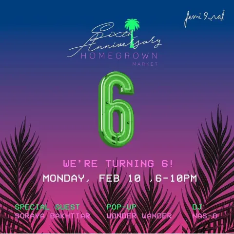 Join the celebration of 6 successful years of supporting local businesses and talents
