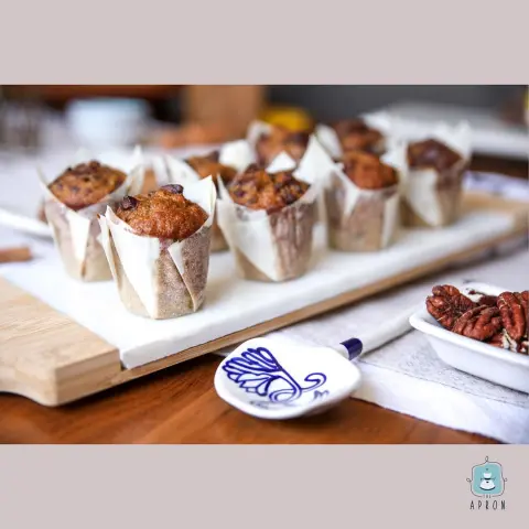 Pumpkin spice muffin would complement your coffe or tea in the afternoon