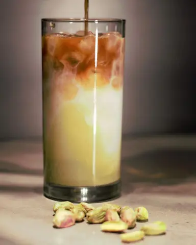 Pistachio ice latte . . #بستاشيو_لاتيه #قهوة مختصة #coffee