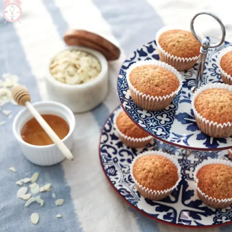 Lovely evening with our freshly baked Honey almond cupcake