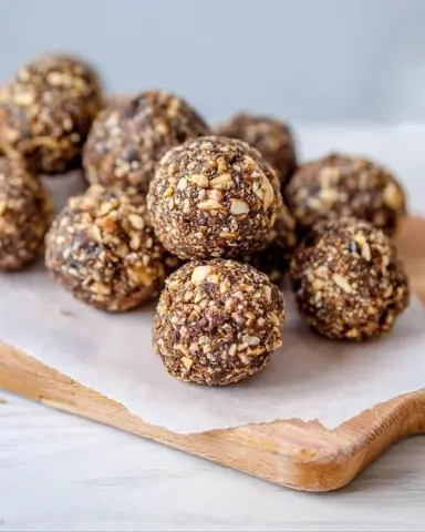 Energy Balls with Chia seeds&Flax seeds. كرات الطاقة ببذور الشيا وبذور الكتان. فوائد بذور الكتان: -غنية بالأوميجا3 المهمة لصحة وسلامة القلب. -تخفض مستوى السكر والضغط والكوليسترول. -غنية بمضادات الأكسدة وتقي من الاصابة بالسرطان. فوائد بذور الشيا: -غنية بالألياف والمعادن المهمة لتقوية العظام. -تحسن الهضم وتحد من الجوع. -تخفض مستوى السكر والضغط والكوليسترول.