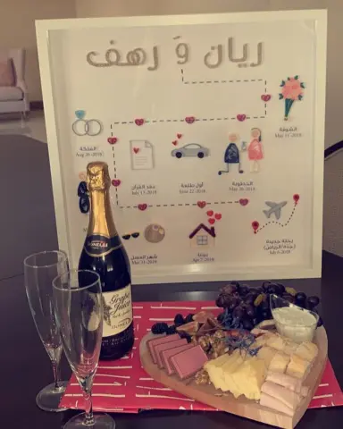 Happy Anniversary ❤️ #anniversary #love #jeddah #food #luxurylifestyle #cheeseboard #خليك_بالبيت #جدة #art